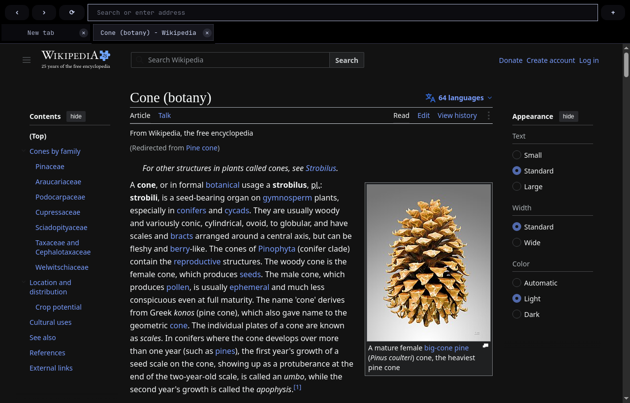 browser showing Wikipedia in a dark theme